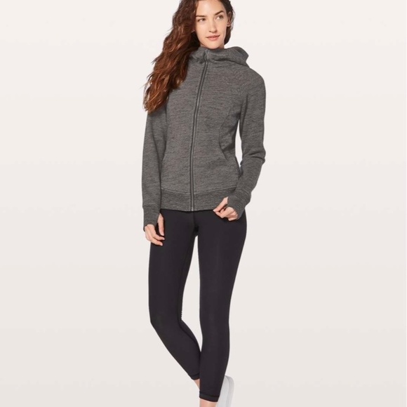 Lululemon Scuba Hoodie - Dark Heather Grey - Like New - Picture 5 of 6